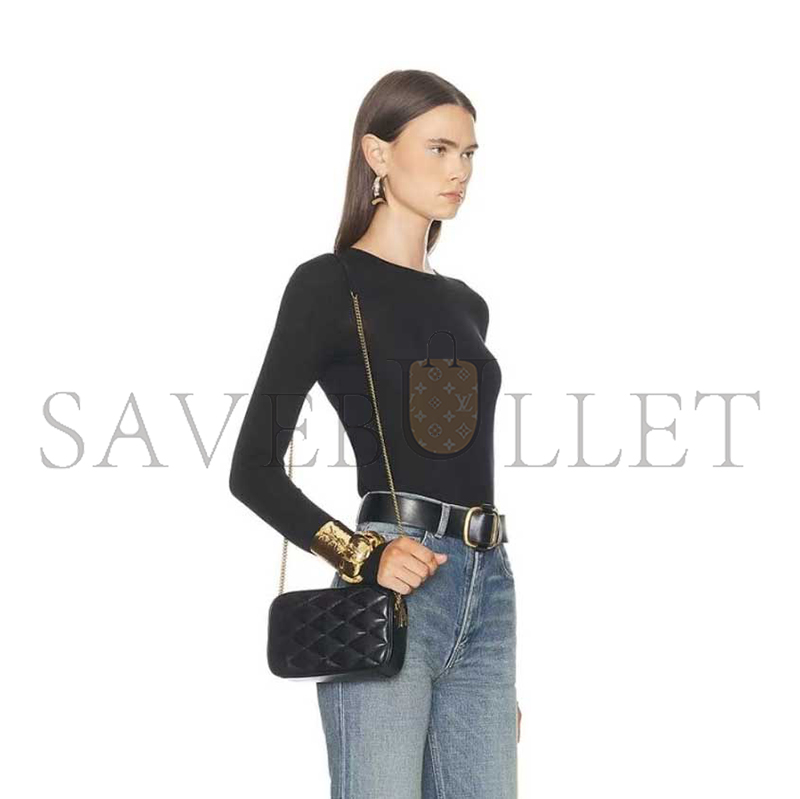 YSL CASSANDRE MATELASSÉ CARRÉ CAMERA BAG 8414391EL071000 (18*13*6cm)